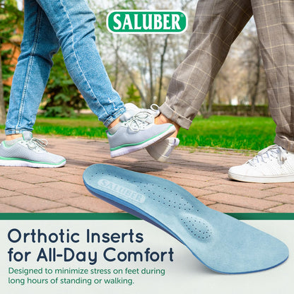 Saluber Orthotic Inserts with Met Pad & Arch Support for Plantar Fasciitis – Unisex EU43 / US W11–11.5