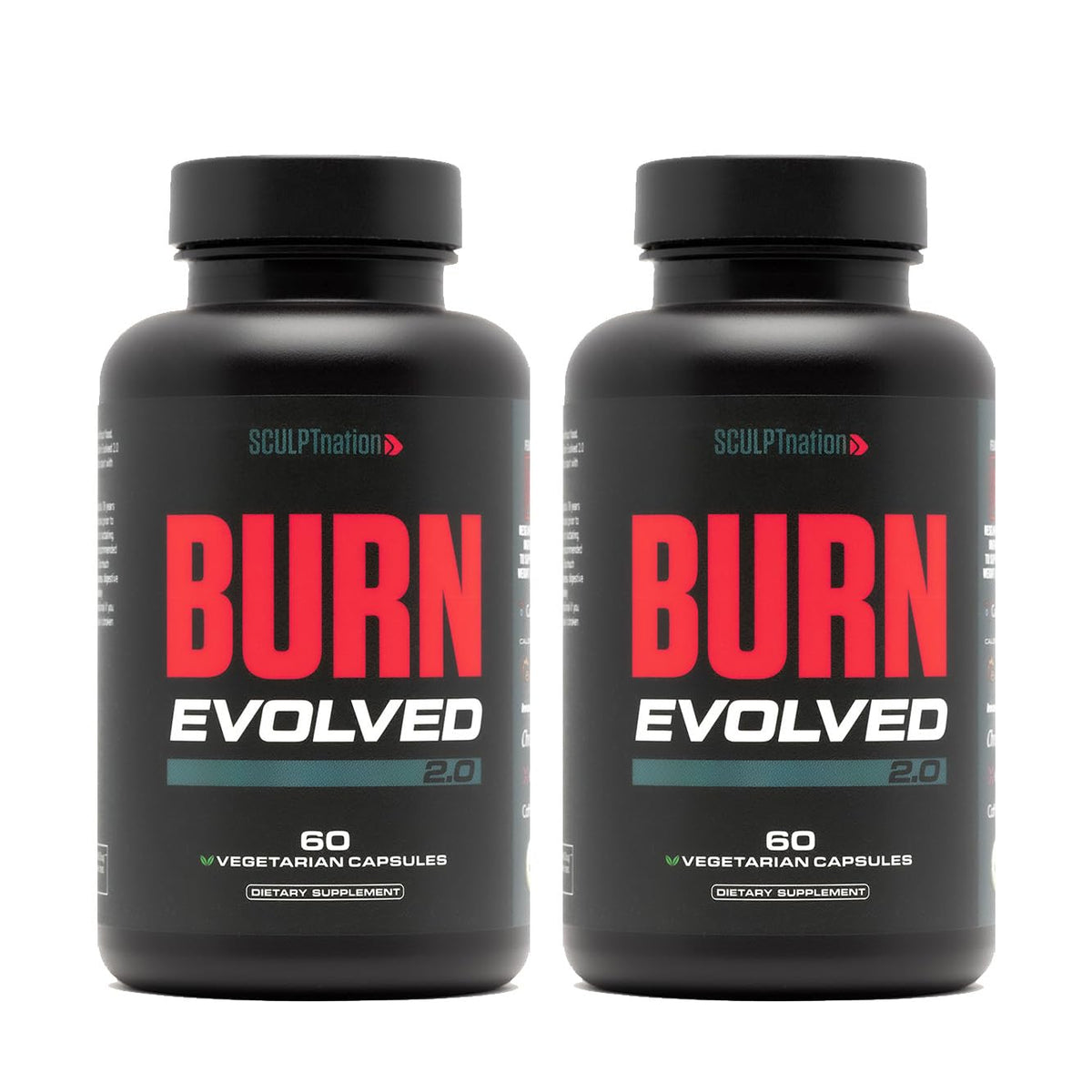 Sculpt Nation by V Shred – Daytime Metabolism Support with Chromium, Symnema Leaf Extract & Alpinia Galanga Root Powder – 60 Veggie Pills, 2-Pack