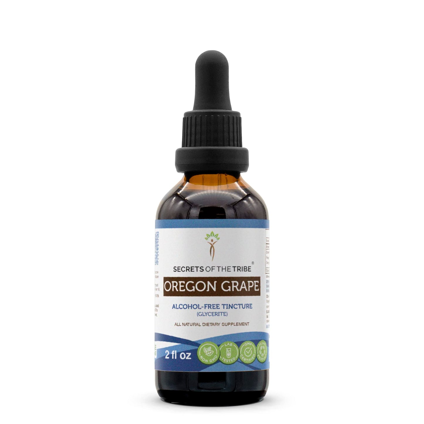 Secrets of the Tribe: Oregon Grape Alcohol-Free Liquid Extract – Responsibly Farmed Mahonia Aquifolium Dried Root 2 oz