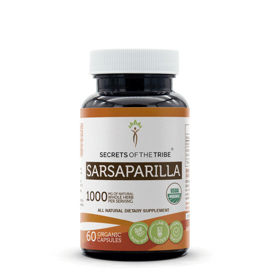 Secrets of the Tribe Sarsaparilla – 60 Capsules (1000 mg) – USDA Organic Sarsaparilla Root