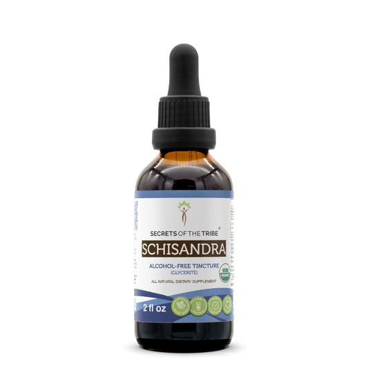 Secrets of the Tribe Schisandra USDA Organic – Alcohol-Free High-Potency Herbal Drops (2 oz)