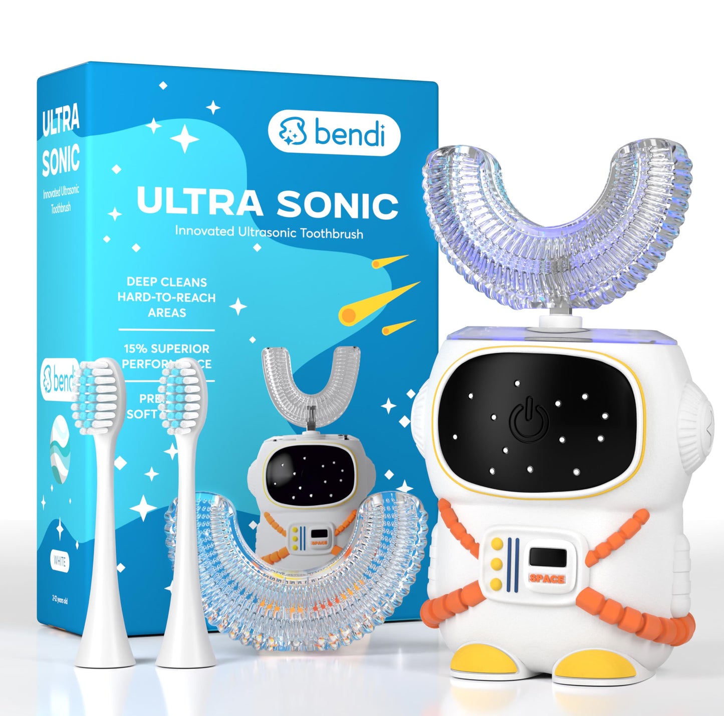 Sensory 360 U-Shaped Kids Toothbrush – Astronaut Design, 5 Modes, Memory Function