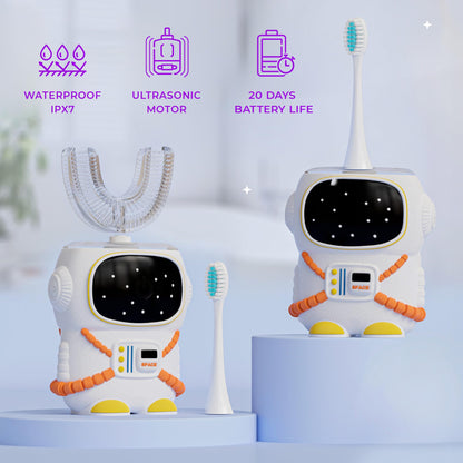 Sensory 360 U-Shaped Kids Toothbrush – Astronaut Design, 5 Modes, Memory Function