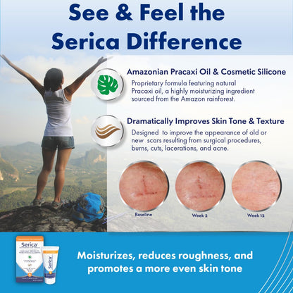 Serica Scar Gel (1oz) - Advanced Silicone Scar Care for Smoother-Looking Skin