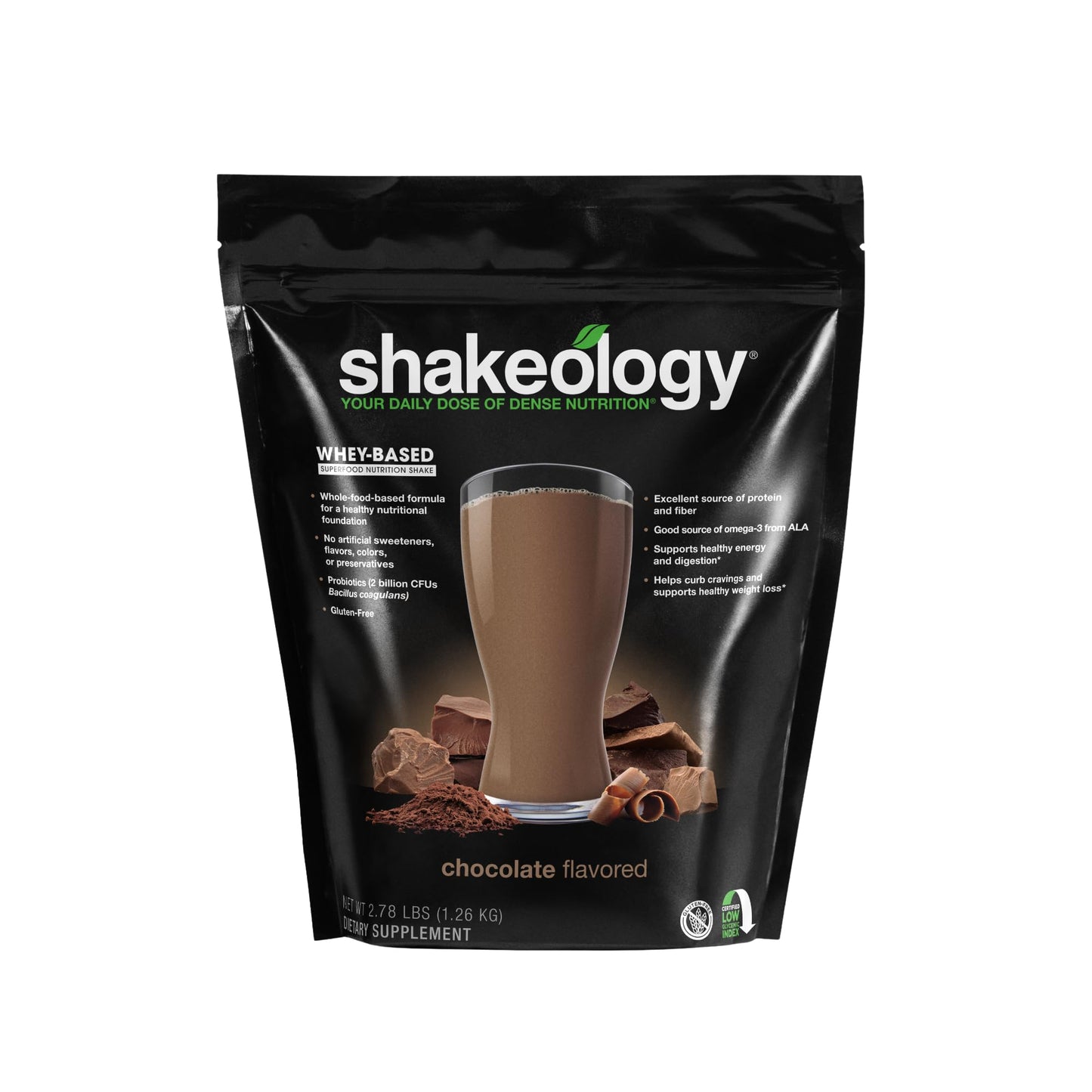 Shakeology Whey Protein Powder Blend – Gluten Free, Chocolate, 30 Servings