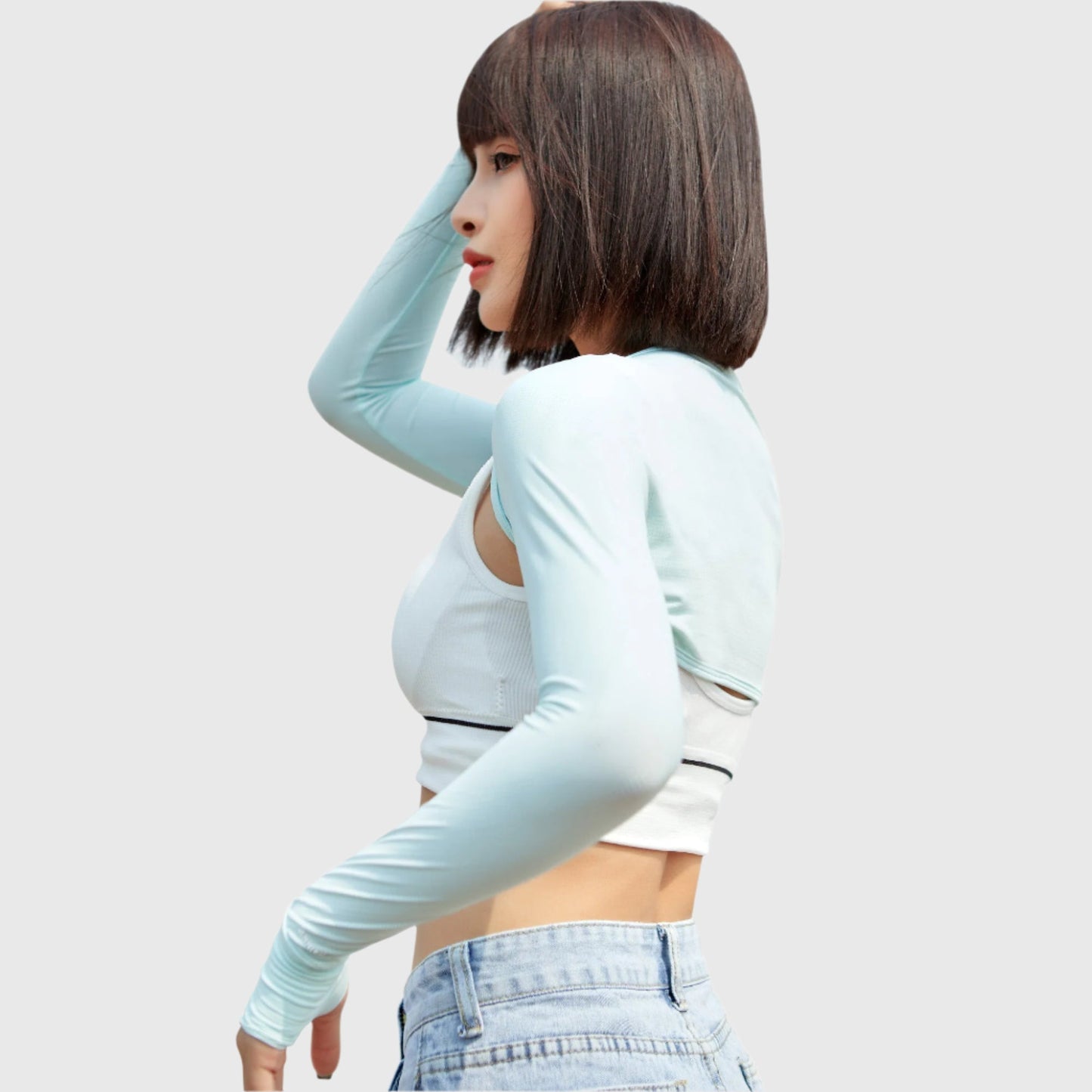 أكمام واقية من الشمس بدرجة حماية 50+ على الكتف