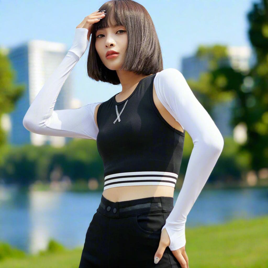 أكمام واقية من الشمس بدرجة حماية 50+ على الكتف