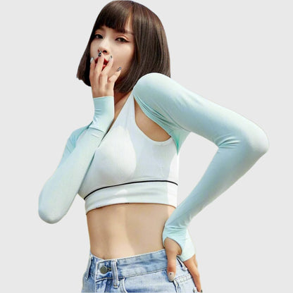 أكمام واقية من الشمس بدرجة حماية 50+ على الكتف