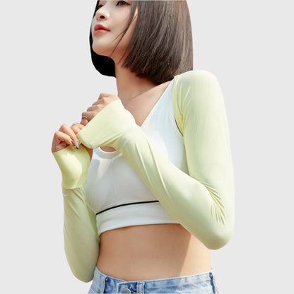 أكمام واقية من الشمس بدرجة حماية 50+ على الكتف