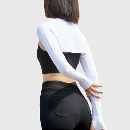 أكمام واقية من الشمس بدرجة حماية 50+ على الكتف