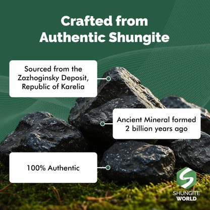 Shungite World Authentic Shungite Pyramid 150 mm – Chakra Energy & Grounding