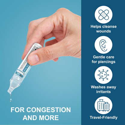 Shusher Care Saline Ampoules 0.9% – 20 × 5ml for Nasal Care, Nebulizer & Wound Cleansing