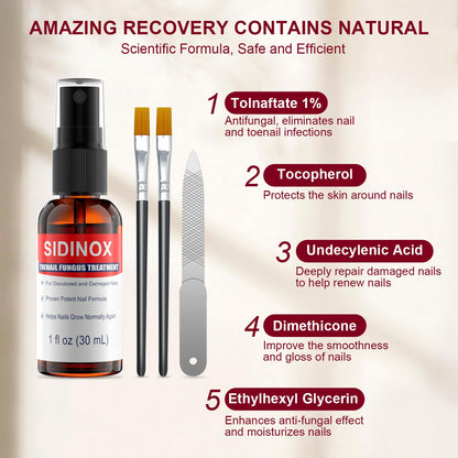 Sidinox Toenail Fungus Treatment Extra Strength with 25% Undecylenic Acid — 5 Pack