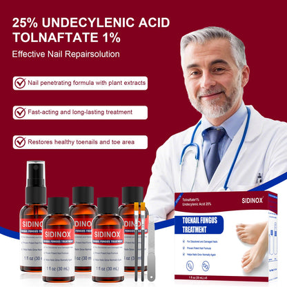 Sidinox Toenail Fungus Treatment Extra Strength with 25% Undecylenic Acid — 5 Pack