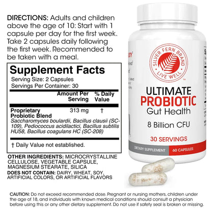 Silver Fern Ultimate Probiotic 2-Pack – 8B CFU, Spore-Forming, DNA-Verified, Shelf-Stable