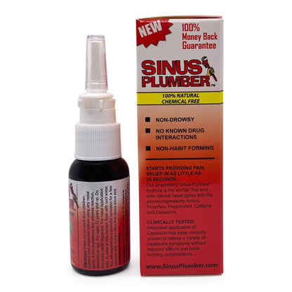 Sinus Plumber Headache Nasal Spray – Headache Formula | 100% Natural