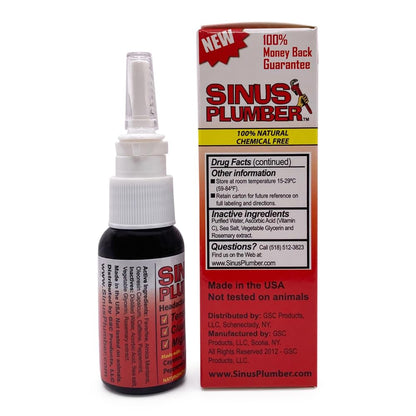 Sinus Plumber Headache Nasal Spray – Headache Formula | 100% Natural