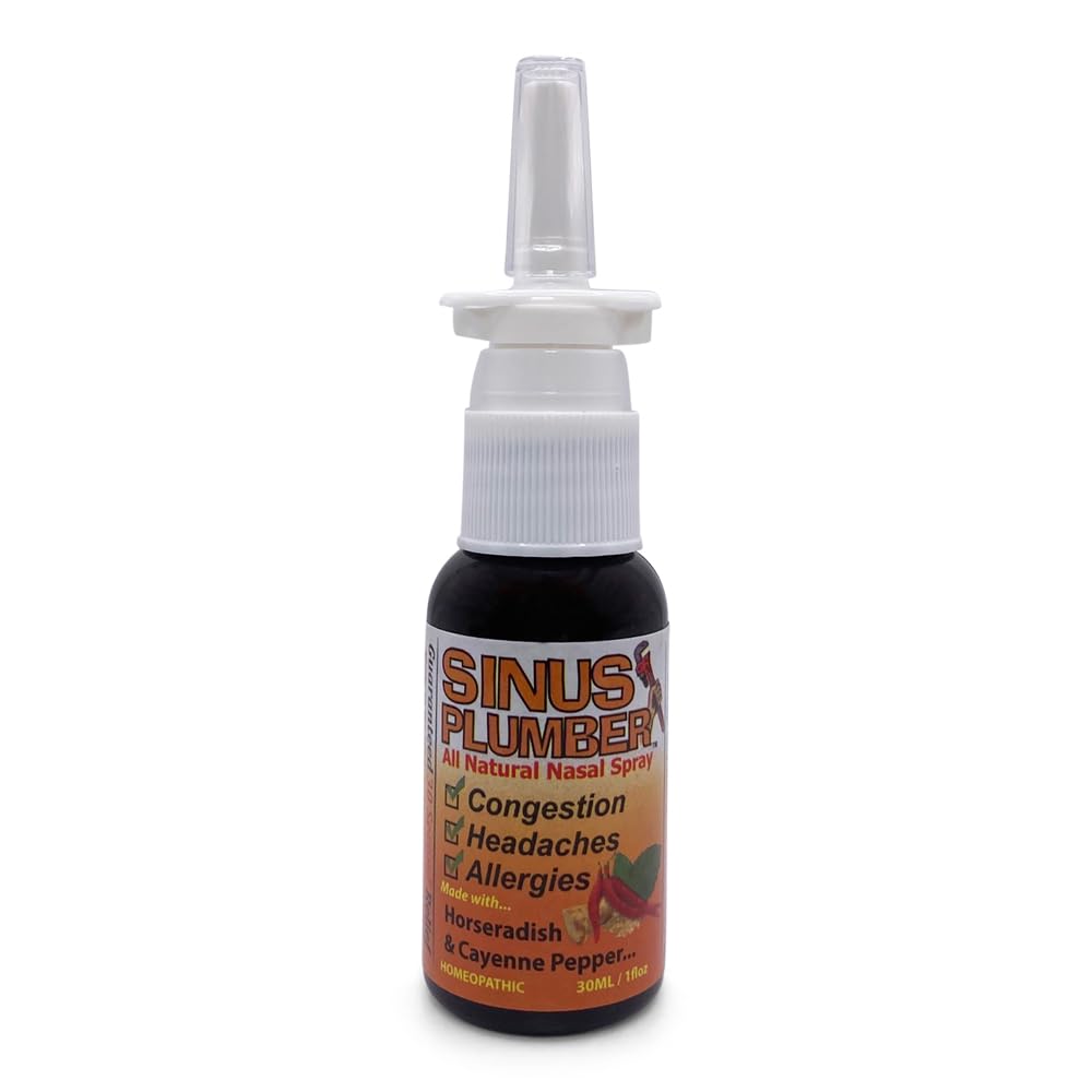 Sinus Plumber Pepper Nasal Spray – All-Natural Allergy & Sinus Relief, 1 fl oz