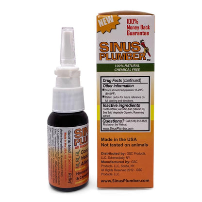 Sinus Plumber Pepper Nasal Spray – All-Natural Allergy & Sinus Relief, 1 fl oz