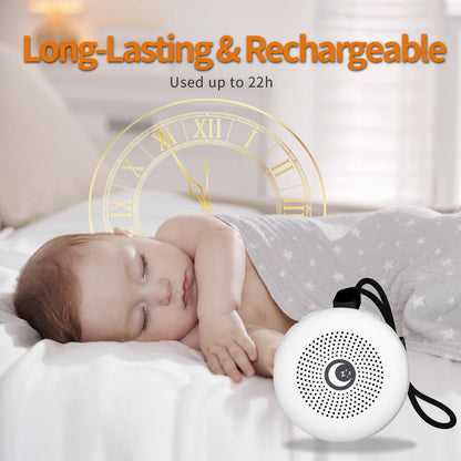 Sleepbox Sleep Sound Machine Portable Noise Machine — 30 Soothing Sounds, 32 Volume Levels, 22h Battery, 4 Timers