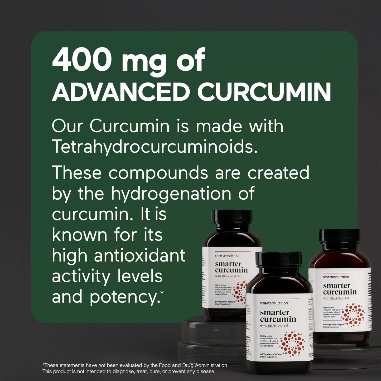 SMARTERNUTRITION Curcumin Softgels – Vegan High Absorption 400 mg with AstraGin, Black Seed Oil & Ginger | 180 Ct