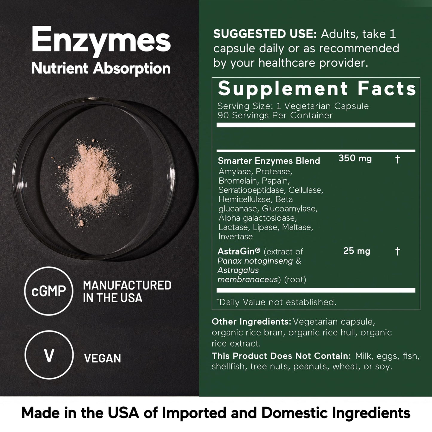 SMARTERNUTRITION Vegan Digestive Enzymes – 16 Enzymes for Digestive Comfort (540 Count)
