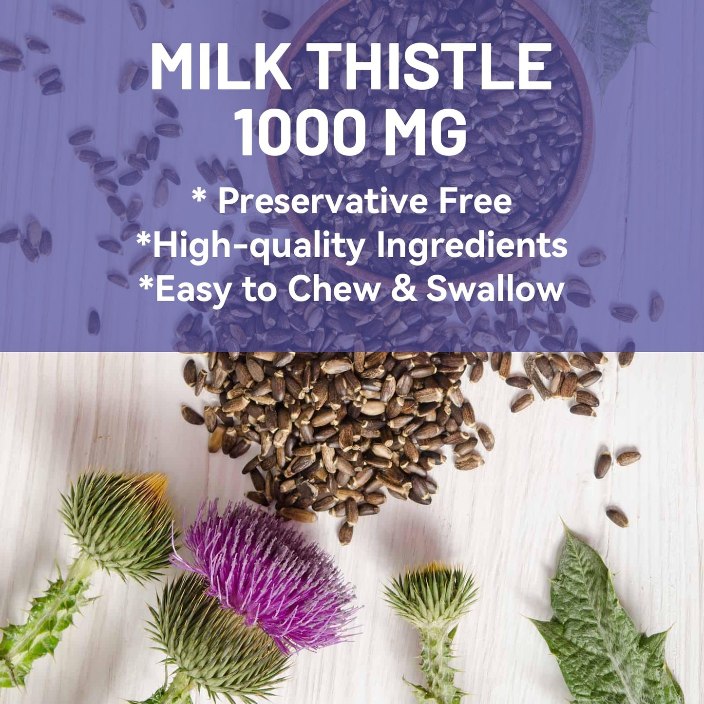 SmildeHeal Milk Thistle Gummies – 1000mg Extract, Liver Detox, Antioxidant Support, Vegan, Non-GMO, Gluten-Free | 60 Count
