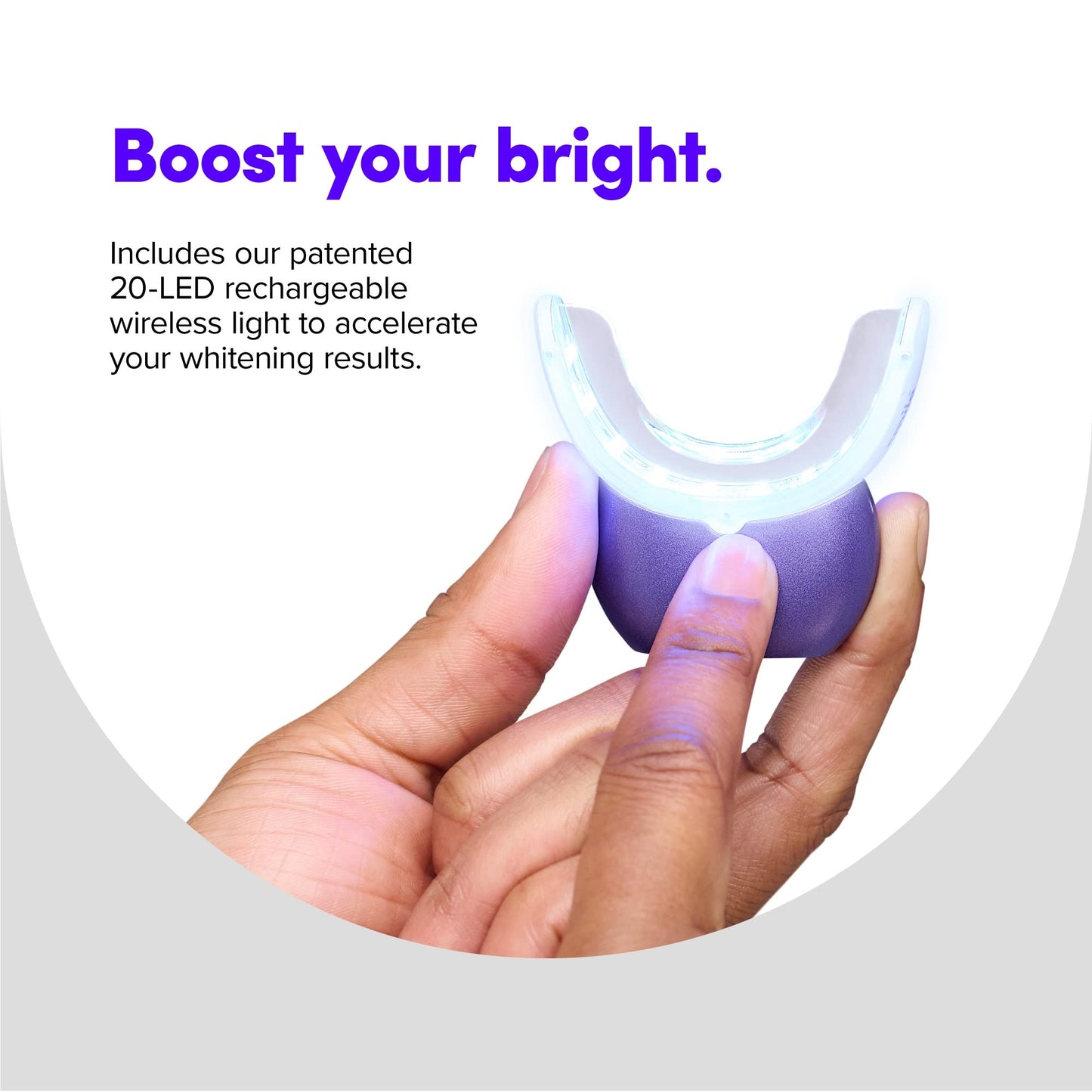 SmileDirectClub Ultra-Gentle Sensitivity-Free Teeth Whitening Kit with Wireless 20-LED Light