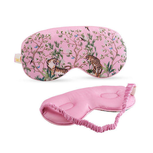 Cloud Padded Satin Sleep Mask - Tiger Print