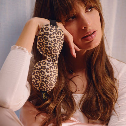 Satin Sleep Mask - Leopard Print