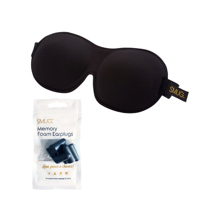 Contoured 3D Blackout Sleep Mask - Black