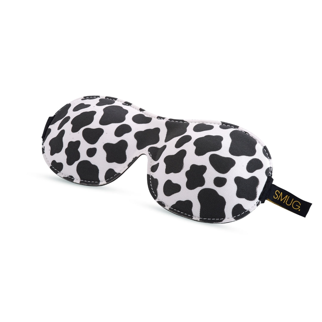 Contoured 3D Blackout Sleep Mask - Cow Print