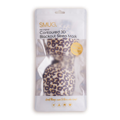 Contoured 3D Blackout Sleep Mask - Leopard Print