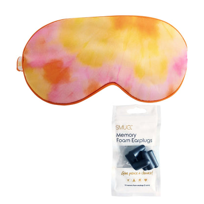 Satin Sleep Mask - Orange Tie Dye