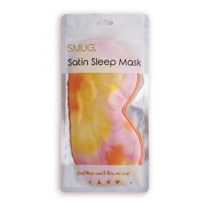 Satin Sleep Mask - Orange Tie Dye