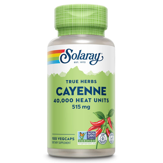SOLARAY Cayenne Pepper Capsules with Capsaicin – 40,000 SHU per VegCap | Vegan, Non-GMO, Gluten-Free