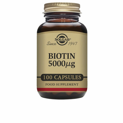 Solgar Biotin 5000 mcg 50 Veg Capsules - Pack of 2 | Skin, Nails & Hair