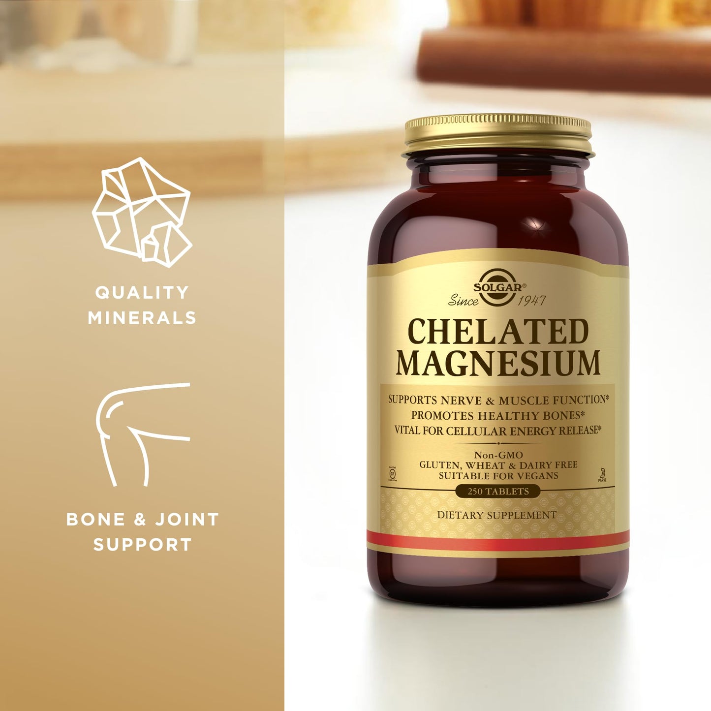 Solgar Chelated Magnesium - 250 Tablets | Supports Nerve & Muscle Function