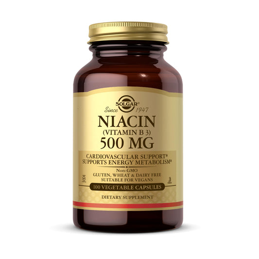 Solgar Niacin (Vitamin B3) 500 mg – 100 Vegetarian Capsules | Energy Metabolism