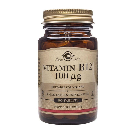Solgar Vitamin B12 100 mcg – 100 Tablets | Vegan, Non-GMO, Gluten & Dairy Free