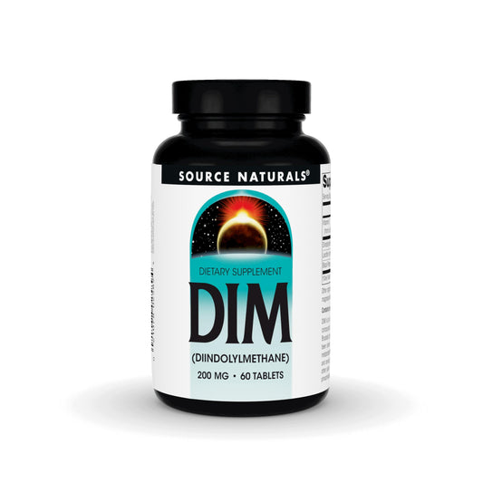 Source Naturals DIM 200mg with BioPerine, Vitamin E – 60 Tablets