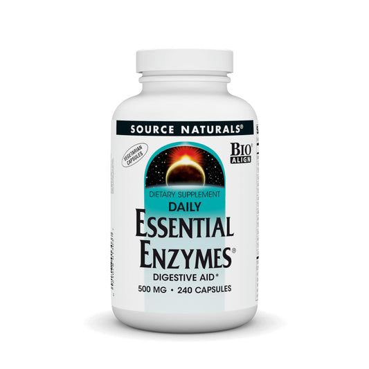 Source Naturals Essential Enzymes – Digestive Aid* in Vegetarian Capsules (500 mg), 240 Capsules