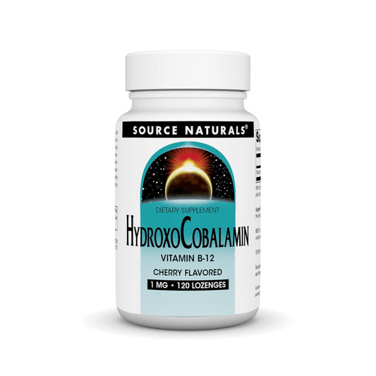 Source Naturals HydroxoCobalamin B-12 Lozenges 1 mg Cherry, 120 Count