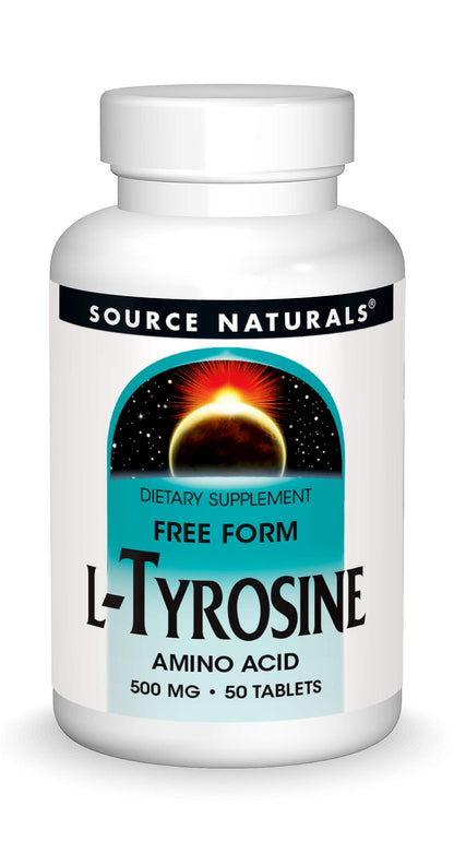 Source Naturals L-Tyrosine Free-Form Amino Acid Supplement - 50 Tablets