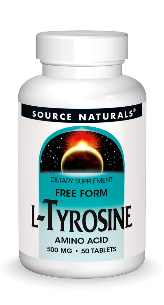 Source Naturals L-Tyrosine Free-Form Amino Acid Supplement - 50 Tablets