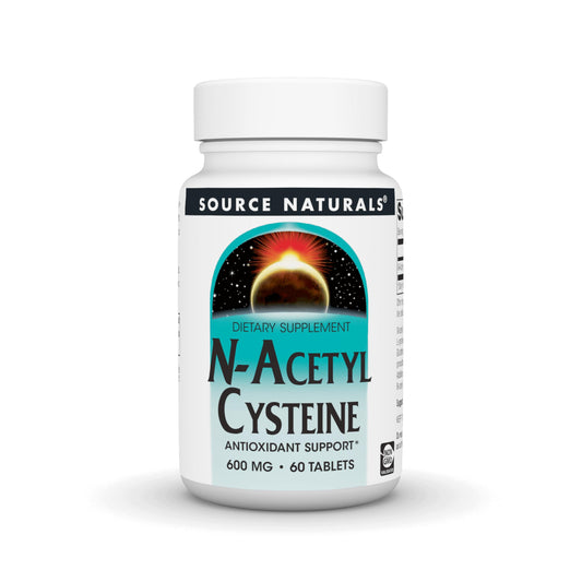 Source Naturals N-Acetyl Cysteine 600 mg — Antioxidant Support for Respiratory Health | 60 Tablets