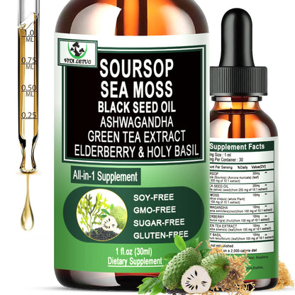 Soursop Drops – Immune & Digestive Support with Sea Moss & Superfoods