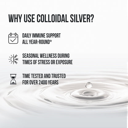 Sovereign Silver Immune Support – Colloidal Silver Hydrosol 10 ppm, 16 fl oz