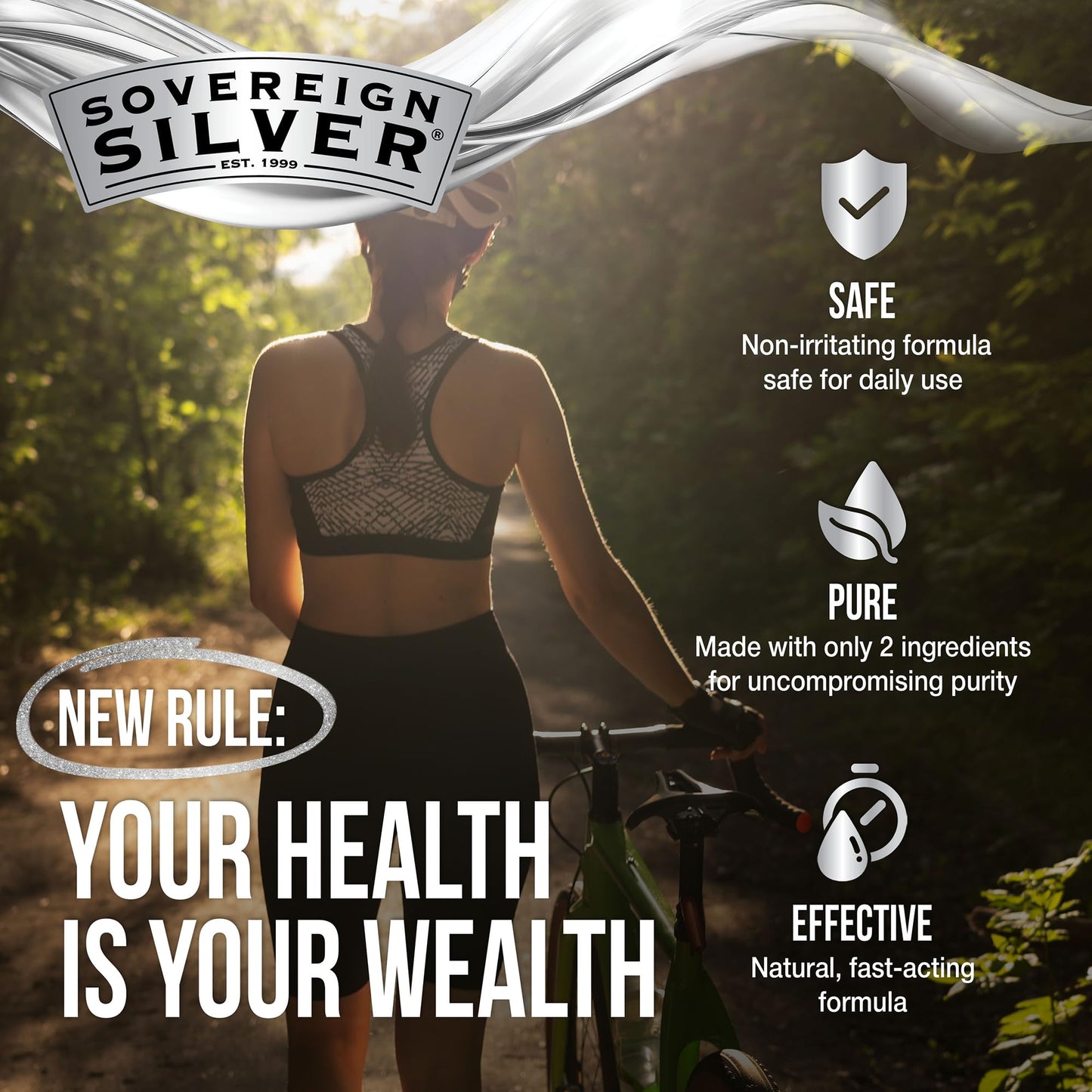 Sovereign Silver Natural Nasal Spray (10 ppm) - Drug-Free Colloidal Silver for Nasal Comfort & Immune Support, Adults & Kids, 1 fl oz