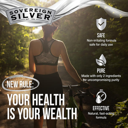 Sovereign Silver Natural Nasal Spray (10 ppm) - Drug-Free Colloidal Silver for Nasal Comfort & Immune Support, Adults & Kids, 1 fl oz